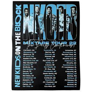 New Kids On The Block Concert Poster Mixtape Tour The Party Continues 18" x 24"